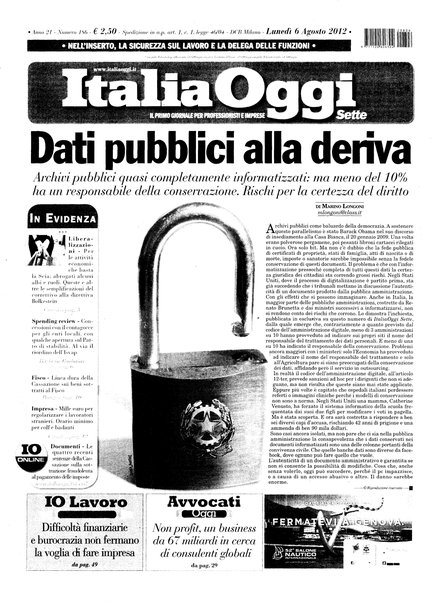 Italia oggi : quotidiano di economia finanza e politica